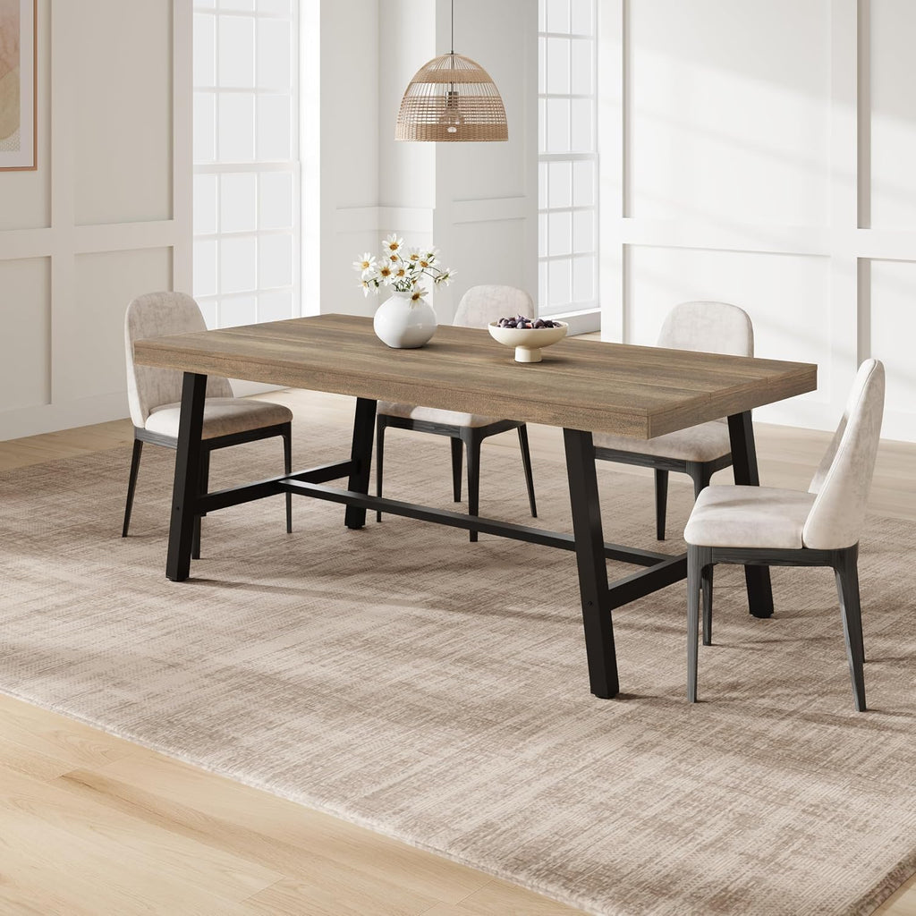 71''Industrial Dining Table for 6-8 People,Large Kitchen Table