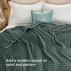 Bedsure GentleSoft Mallard Green California King Size Blanket - Image 3