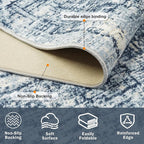 6x9 Area Rugs for Living Room Washable Rug: Anti-Skid Abstract Modern Living - Image 4