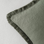 MIULEE Decorative Throw Pillow Covers Neutral Linen Fringe Throw Pillows Set of - Image 3
