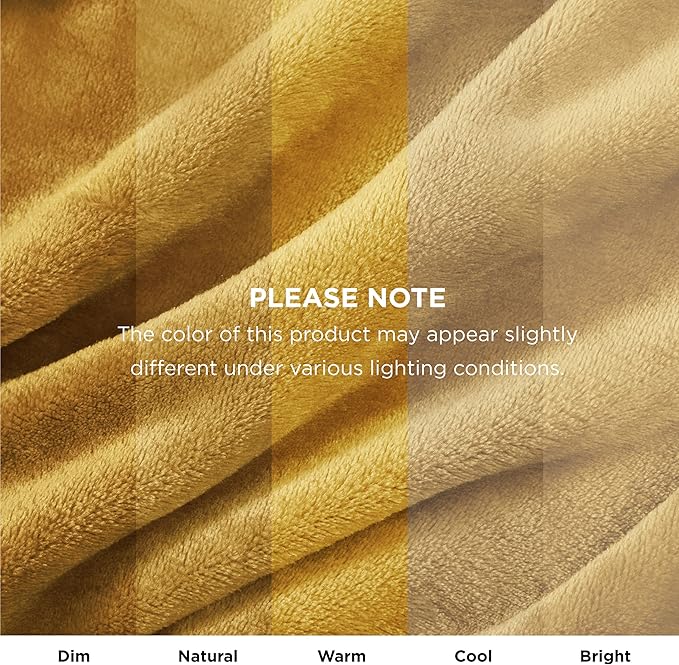 Bedsure GentleSoft Fleece Blanket Twin Size Yellow - Image 3