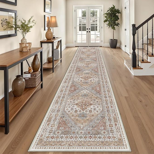 3x18 Runner Rug for Hallway, Non-Slip Long Kitchen Mats for Floor, Vintage by Restydon