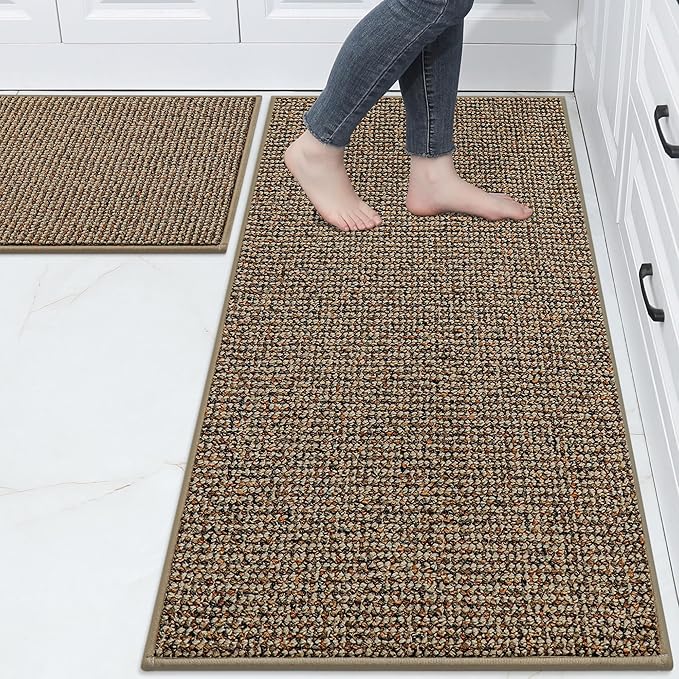 BEQHAUSE Kitchen Rugs and Mats 2PCS, Non-Slip Kitchen Mats by BEQHAUSE