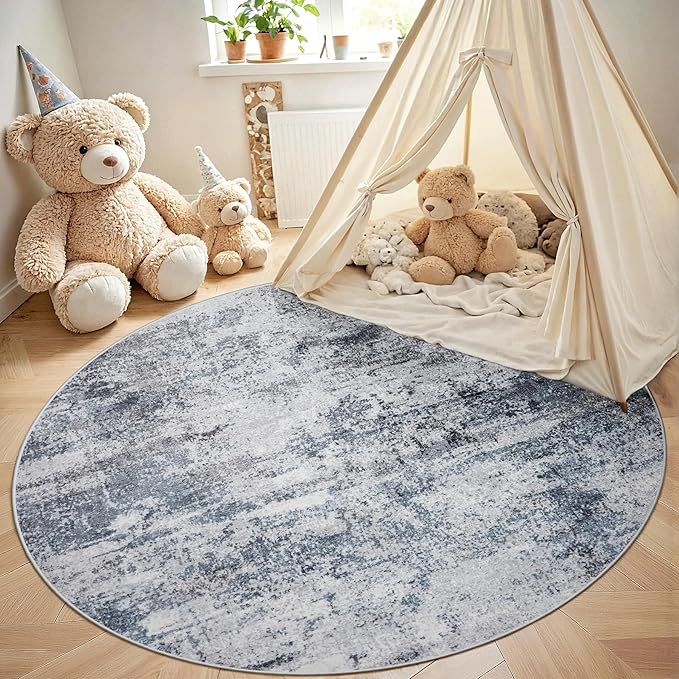 Round Rug 6ft Circle Rug Washable: Carpet Small Circular Area Rug - Image 4