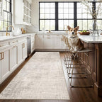 Washable 4x8 Hallway Area Rug: Abstract 8ft Water Resistant Soft Entry Kitchen - Image 4