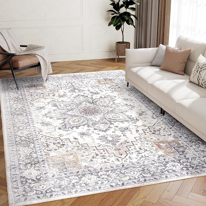 AMADA HOMEFURNISHING 5x7 Area Rugs, Washable Living Room Rug Low-Profile - Image 6