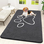 OLANLY Dog Door Mat for Muddy Paws 59x35, Paw Print Design, Absorbs Moisture by OLANLY