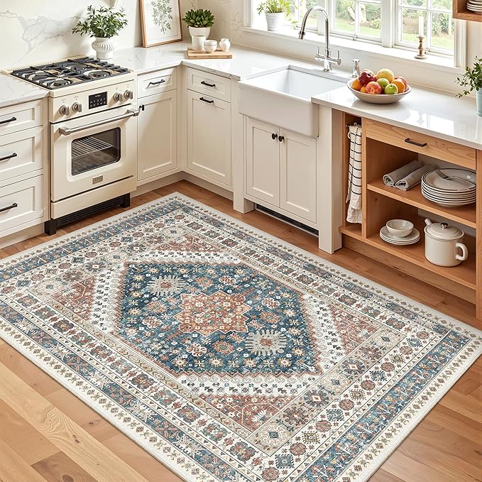 Madane Area Rug 3x5, Entryway Washable Vintage Runners Bedroom Non Slip Indoor - Image 2