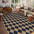 Lahome Colette Checkered Easy Jute Carpet, Washable 8x10 Rugs by Lahome