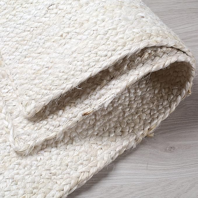 Hausattire Hand Woven Jute Braided Rug, Reversible Boho Entry Area Rugs - Image 6
