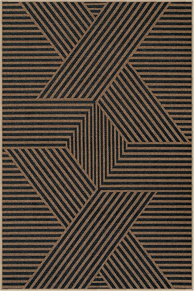 Lahome Modern Geometric Easy Jute Carpet, 6x9 Area Rugs - Image 7