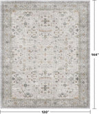 Hazo Haus Boho Light Grey Living Room Rug 10x12 - Image 2