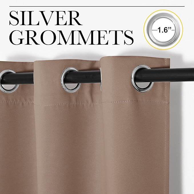 NICETOWN Light Reducing Grommet Curtains - Image 3