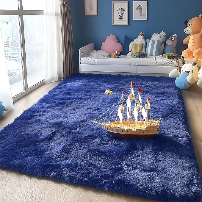 OLANLY Area Rugs for Living Room Bedroom, Machine Washable 4x5.9 ft Soft Fluffy - Image 3