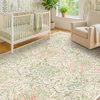 Beige Green 6x9 Washable Area Rugs - Image 3