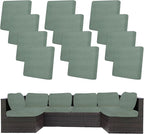 12Pcs Stretch Patio Cushion Covers, Outdoor Couch Covers Replacement, Outdoor by BIETYONE