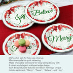 Pfaltzgraff Winterberry Red Ribbon Salad Plates, Set Of 4