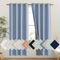 NICETOWN Stone Blue Vintage Linen 100% Blackout Curtains by NICETOWN