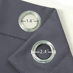 LEMOMO Blackout Curtains 66 x 84 inch/Grey Curtains Set of 2 Panels/Thermal - Image 6
