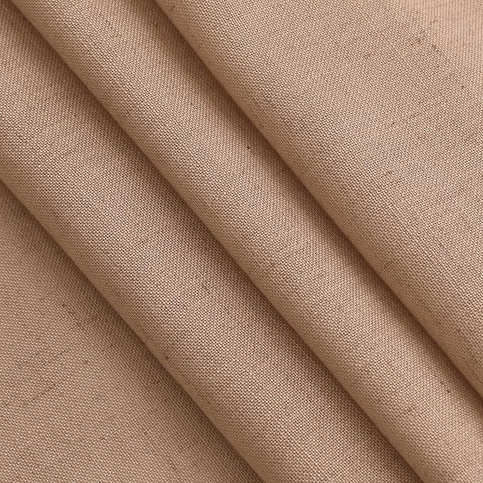 Nanspring Peach Linen Curtains 96 Inches Long Set - Image 4