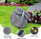 Solar Dragonfly LED Garden Statue, Lighted Dragonfly Rock Figurine
