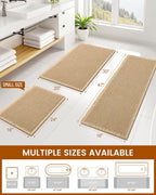 Smiry Waffle Bath Mat 60X24, Extra Soft Absorbent Bathroom Rugs, Brown