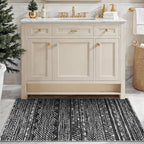3x4 Washable Entryway Area Rug: Moroccan Small Runner Rug - Image 9