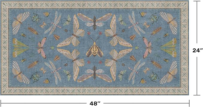 Dusty Blue Bathroom Rug 2x4 - Image 2