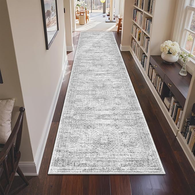 3x12 Runner Rug for Hallway, Non-Slip Long Bathroom Rugs Runner for Kitchen - Image 4