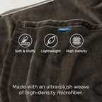 Bedsure GentleSoft Fleece Blankets Queen Size Brown - Image 3