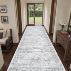 4x12 Runner Rug for Hallway, Low-Pile Wide Runner for Entryway, Long Washable - Image 5