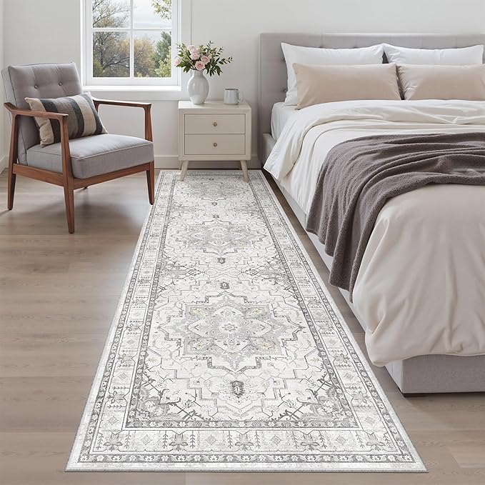 Madane Runner Rug 2'6''x8' Kitchen Runner, Hallway Runner Printed Vintage Rug - Image 3