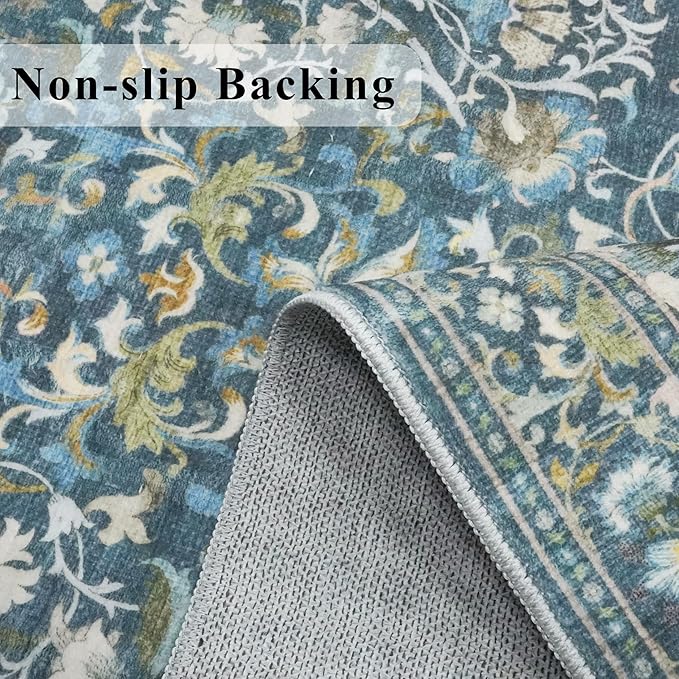 Washable 2x4 Entryway Area Rugs: Anti-Slip Thin Kitchen Carpet Indoor - Image 3