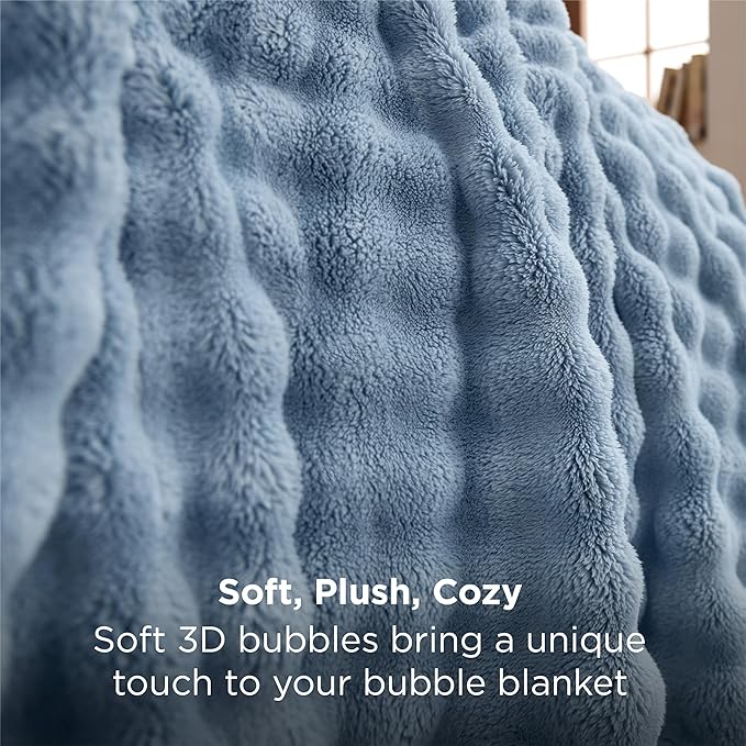 Bedsure 3D Fleece Bubble Blanket - Image 3
