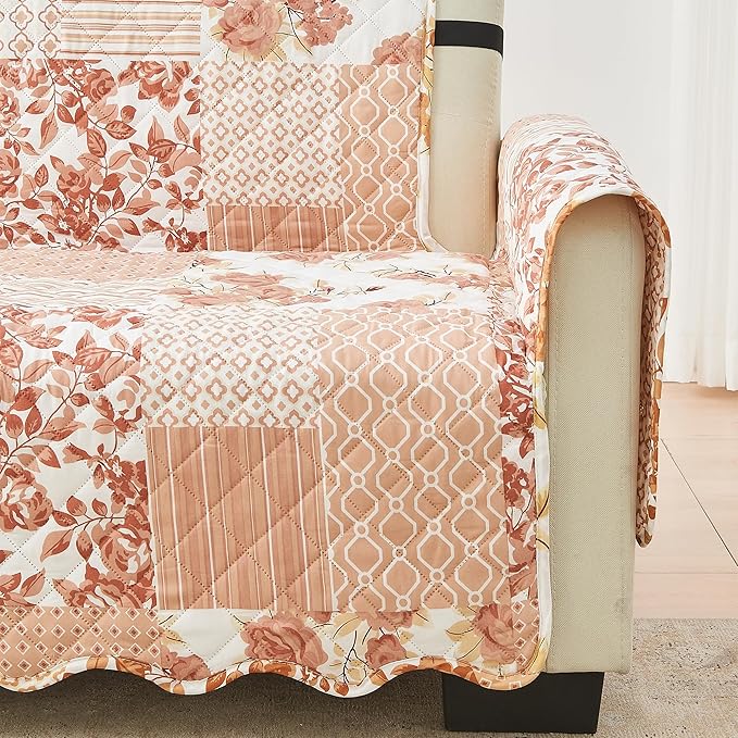 Great Bay Home Reversible Patchwork Chair Cover - Image 2