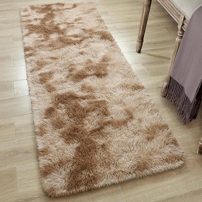 Tepook Fluffy Runner Rugs for Bedroom Aesthetic 2x6 Feet, Shag Soft Bedside Rug - Image 4