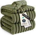 Bedsure GentleSoft Moss Fleece Queen Blanket by BEDSURE