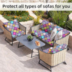 8Pcs Stretch Patio Cushion Covers, Outdoor Couch Covers Replacement, Outdoor - Image 4