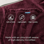Bedsure GentleSoft Burgundy Red Fleece Blanket King Size - Image 3