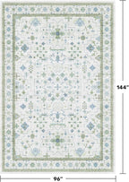 Cream Green Large 8x12 Area Rug - Image 2