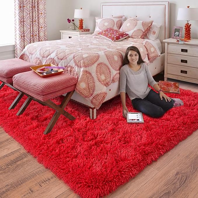 Rugs for Living Room 9x12, Soft Shaggy Modern Shag Area Rug for Bedroom - Image 6