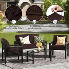 8Pcs Outdoor Cushion Covers, Patio Cushion Covers, Stretch Elastic Slipcovers - Image 4