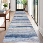KOZYFLY Modern Abstract Washable Rug Runner 2.6x12 Hallway Rug Runner Non-Slip by KOZYFLY