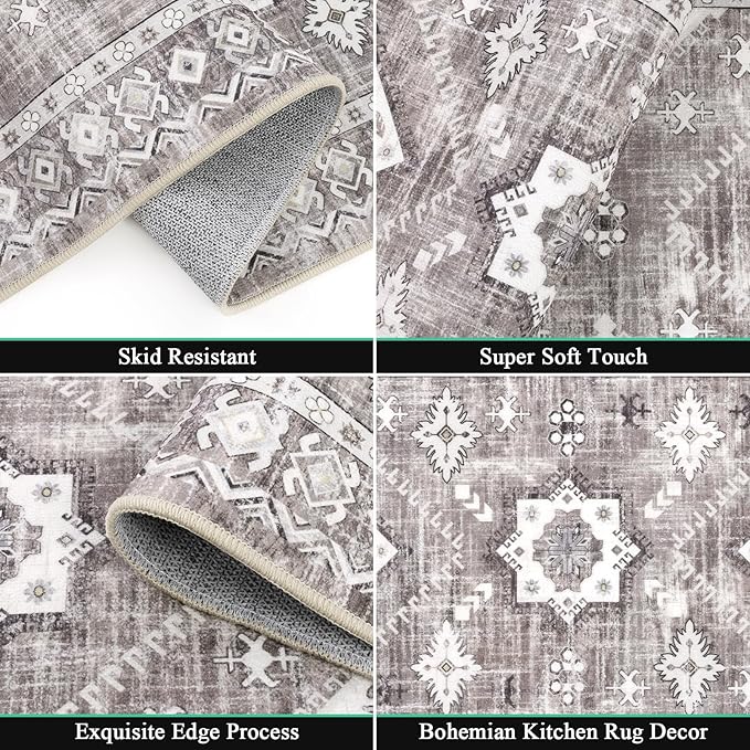 HEBE Boho Kitchen Rug Sets 3 Piece - Image 3