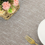 Rakila Linen Textured Round Tablecloth Solid Color Cotton Linen Heavy Duty Fabric Water Resistant Table Cover for Dining, Farmhouse, Kitchen, Tabletop Decoration (48inch, Light Gray)