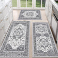 HEBE Boho Kitchen Rug Sets 3 Piece by HEBE
