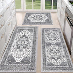 HEBE Boho Kitchen Rug Sets 3 Piece by HEBE