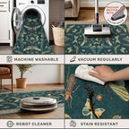 Hazo Haus Brown and Green Kitchen Sink Runner Rug 2x6 - Image 4
