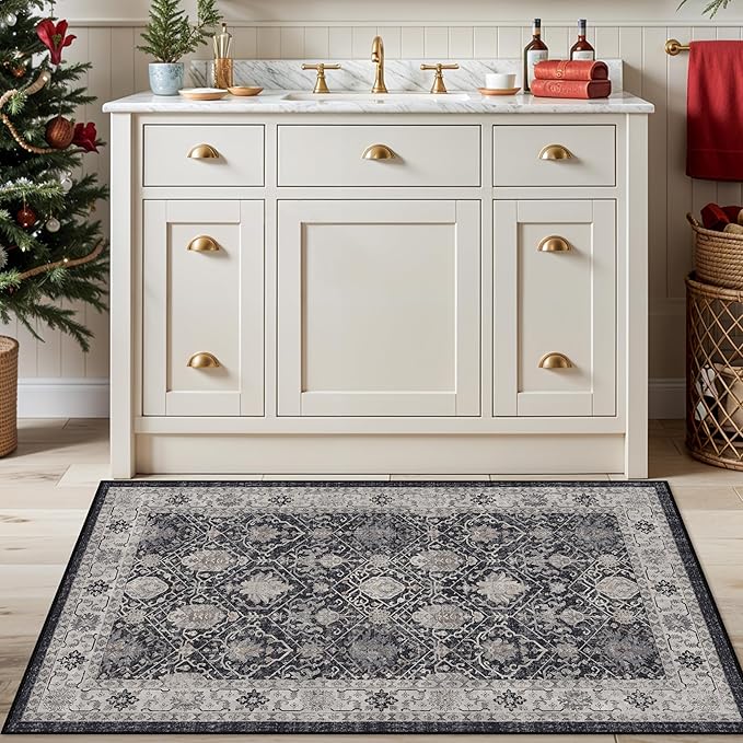 Washable 3x4 Entryway Area Rugs: Ultra Soft Low Pile Carpet - Image 4