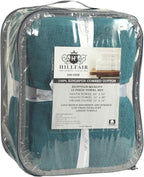 HILLFAIR Premium 100% Combed Cotton 12 Piece Bath Towels Set - Teal